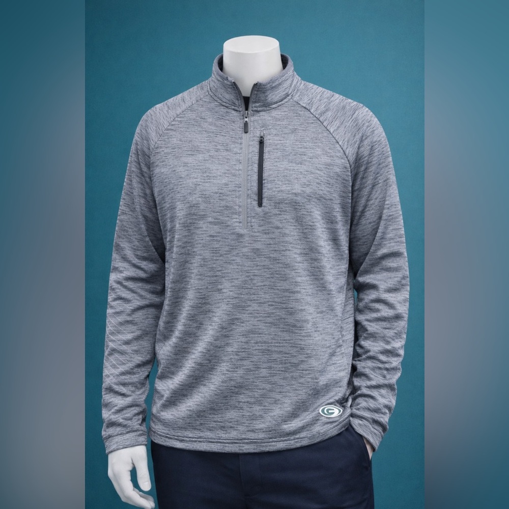 Matrix Men’s DriWear Gray Pullover with Chest Pocket